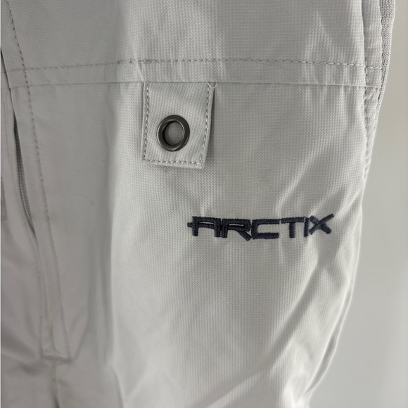 Kids Gray Snow Bib Overalls small - Picture 3 of 8